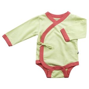 Baby girl basic long sleeve kimono bodysuit